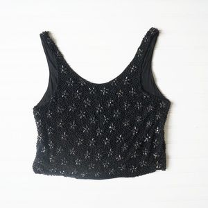 Topshop Beaded Embellished Crop Top